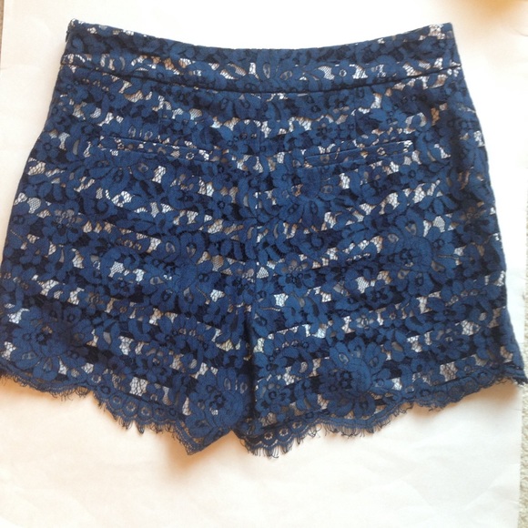 Anthropologie Cartonnier striped lace shorts - Picture 3 of 6